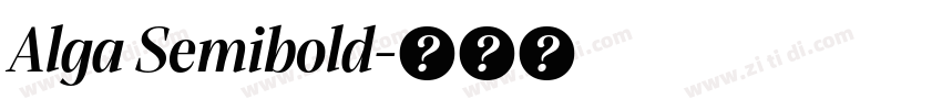 Alga Semibold字体转换